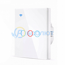 Умный выключатель беспроводной с Алисой трёхклавишный Wi-Fi 10A Орбита OT-HOS12